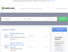 Tablet Screenshot of jobsinmarijuana.com